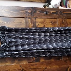 Black and white belted maxi skirt size XL